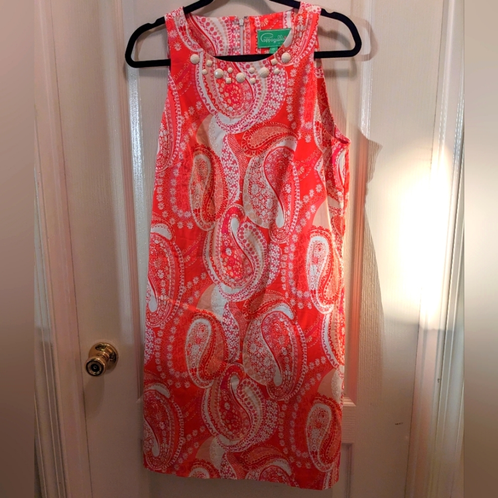 Pappagallo Tropical Shift Dress, Sz 12